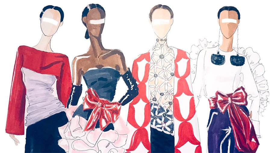 Fashion illustration clearance by fashion designers